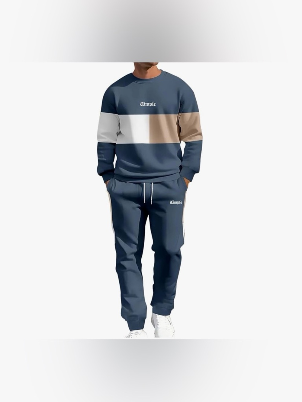 SHEIN - NWT - Men's Navy Colorblock 2 Piece Jogger Set